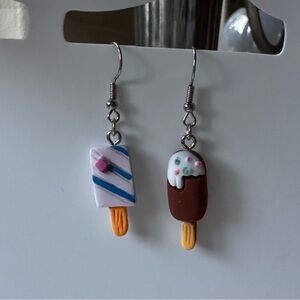 Handmade ice cream clay earrings